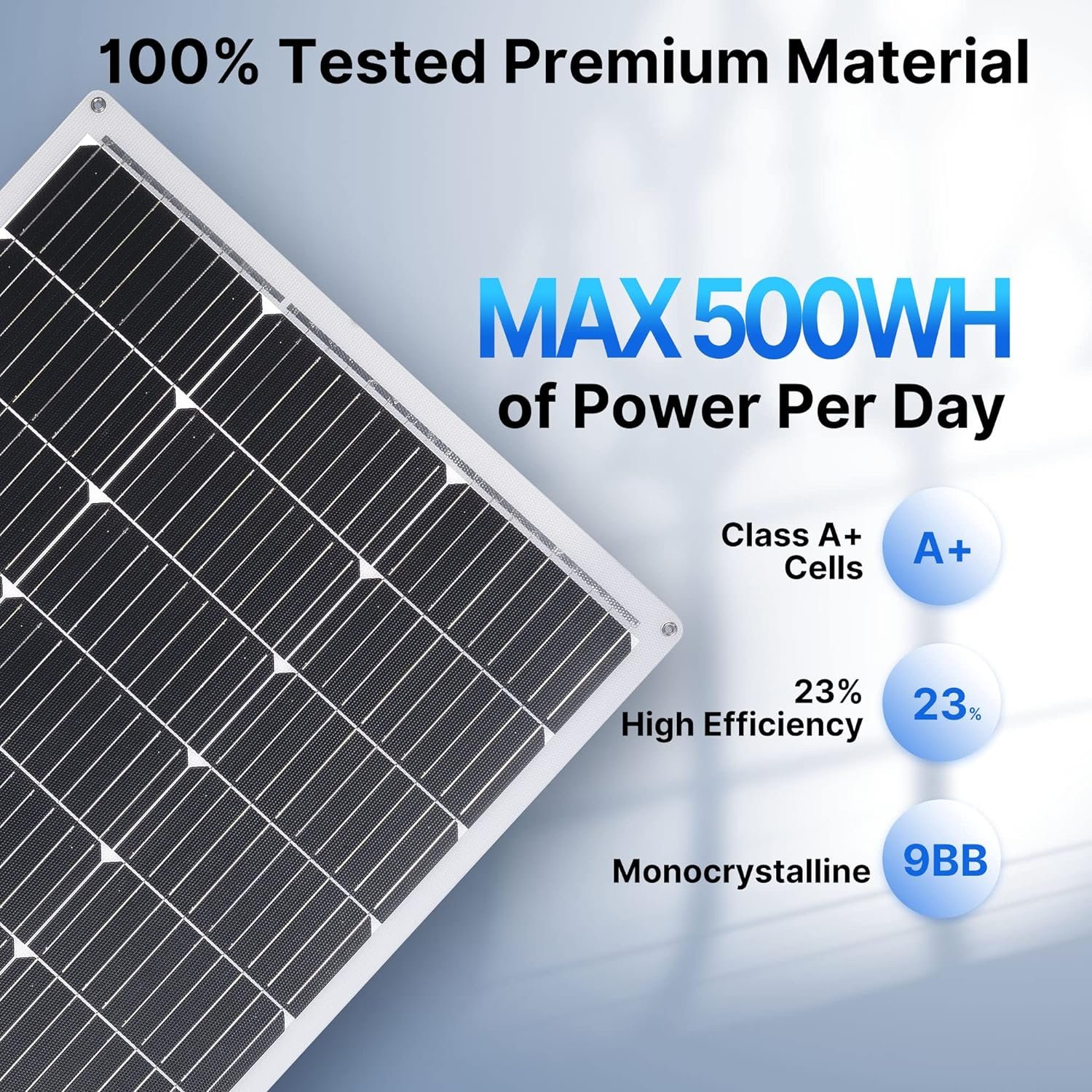 PV Monocrystalline Silicon Off Grid Solar Power System 12V 100 200 400 Watt 500 1000W Flexible Foldable Thin Film Solar Panels