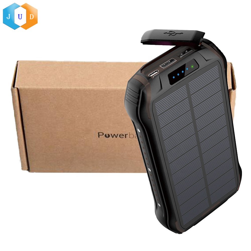 2021 Ready To Market 26800mAh REAL Large Capacity Solar Panel Power Bank Charger with 5V 3A Type-C Fast Charging