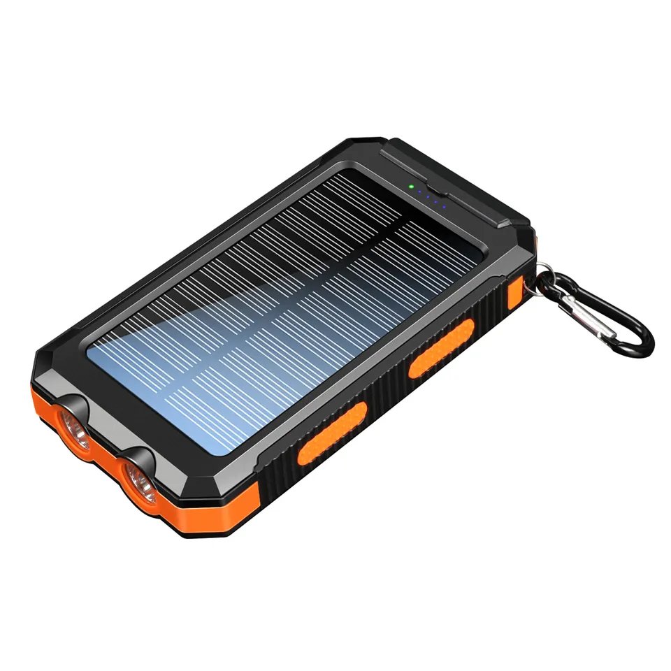 Solar charger power bank built in Compass waterproof 20000mAh mobile solar power bank charger
