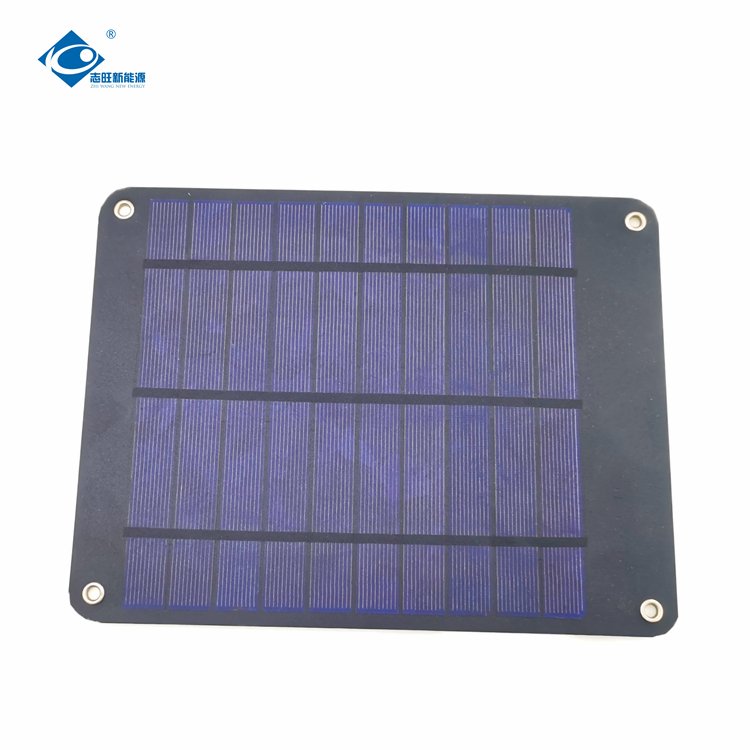 6V All Black Thin Film Solar Panel Charger 3W 4W 5W Mono Photovoltaic Solar Panel ZW-4W-PET Outdoor Flexible Solar Panel Charger