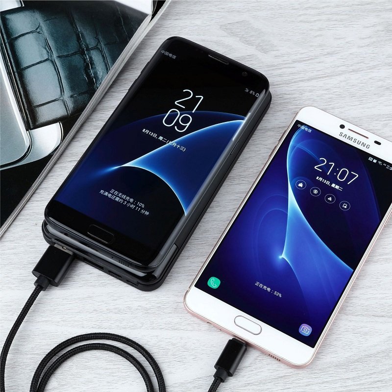 10000 mah Wireless Portable Charger Solar Power Bank Cell Phone Mobile Supply Foldable Solar Panel Powerbank 10000mah