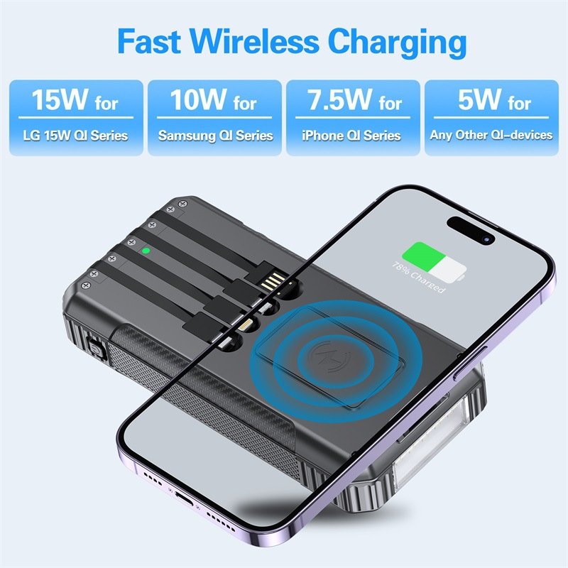 fast charging power bank solar wireless mini solar energy power bank 30000mah solar charger power bank