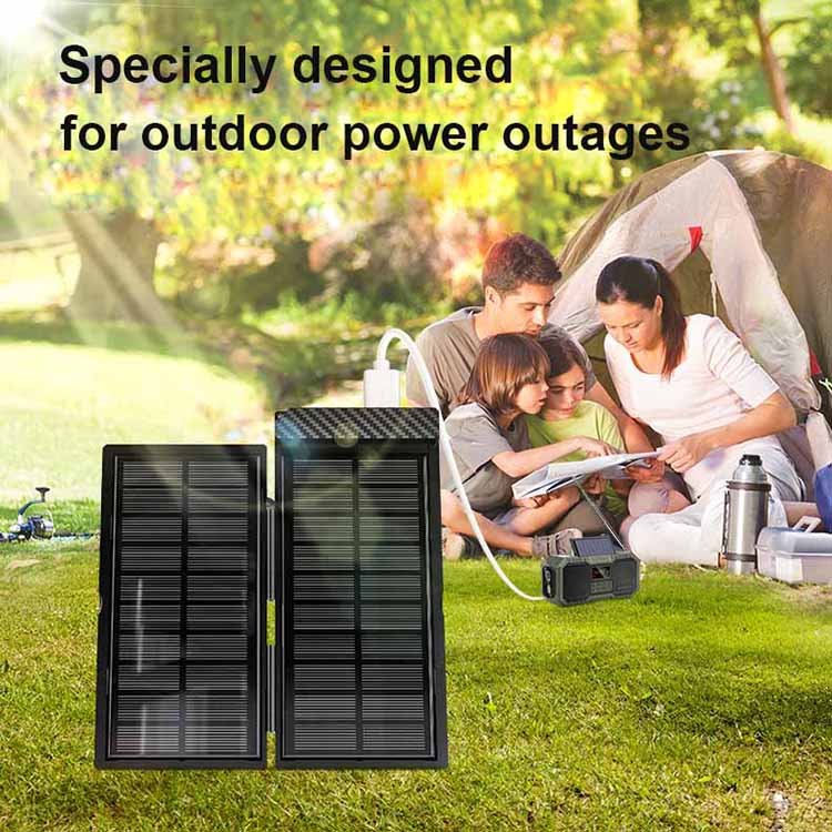 Outdoor Camping Hiking Small High Capacity Fast Charging Laptop Usb Folding Sun Solar Plate Charger Power Bank