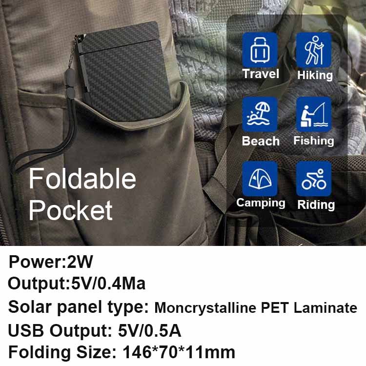 Outdoor Camping Hiking Small High Capacity Fast Charging Laptop Usb Folding Sun Solar Plate Charger Power Bank