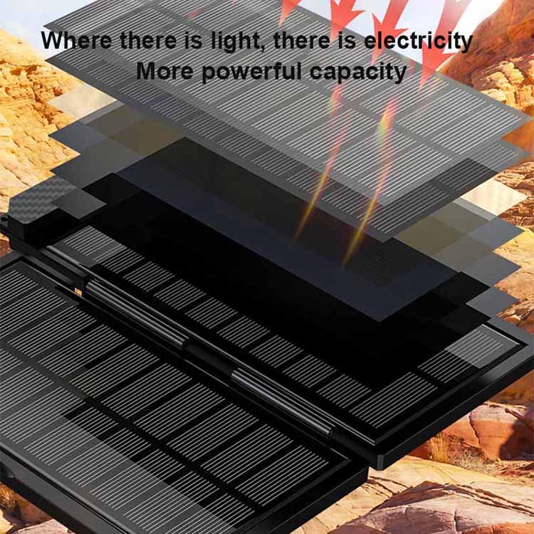 Outdoor Camping Hiking Small High Capacity Fast Charging Laptop Usb Folding Sun Solar Plate Charger Power Bank