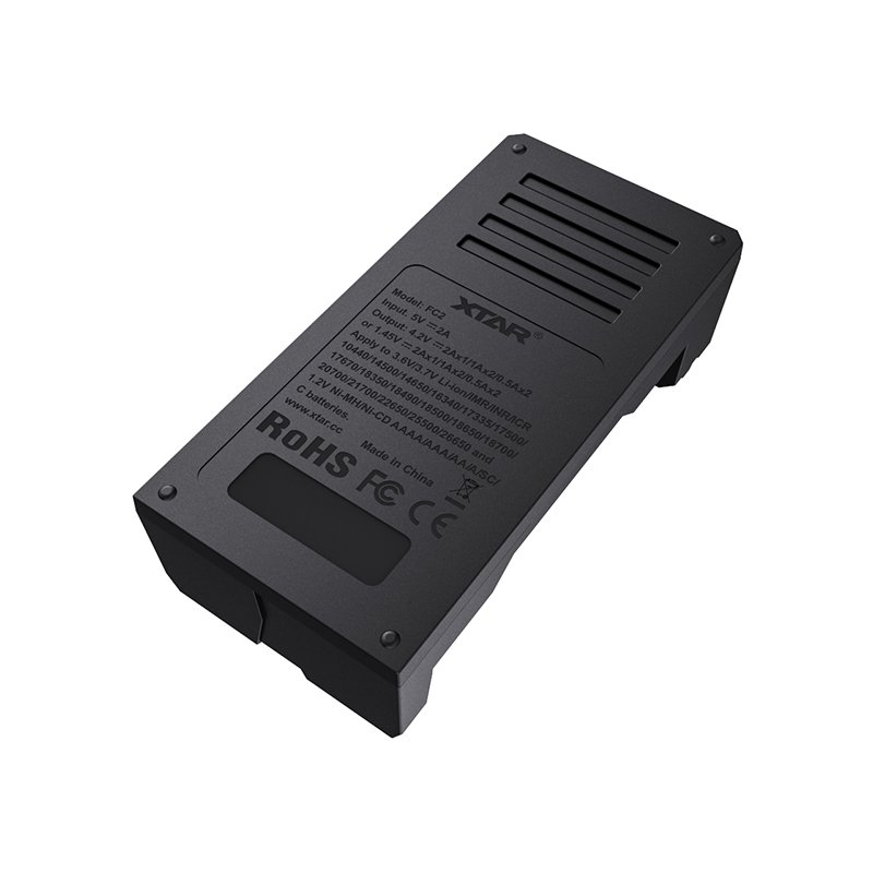 XTAR FC2 2A Fast Charger Type C Battery Charger for AA AAA 18650 16340 Ni-MH Li-ion Battery