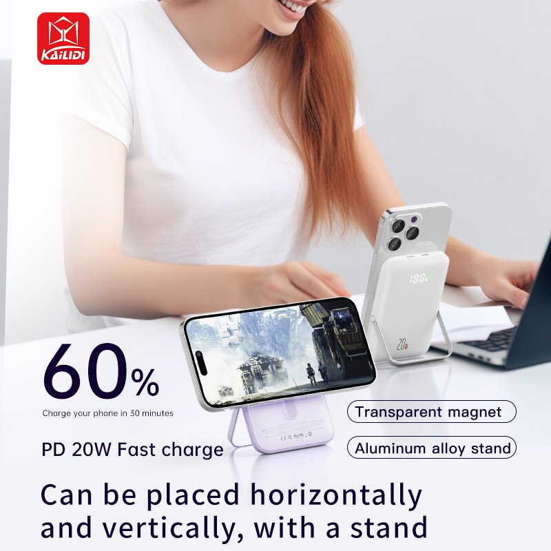 10000mah magnetic powerbank portable battery pd 20w power bank with cable