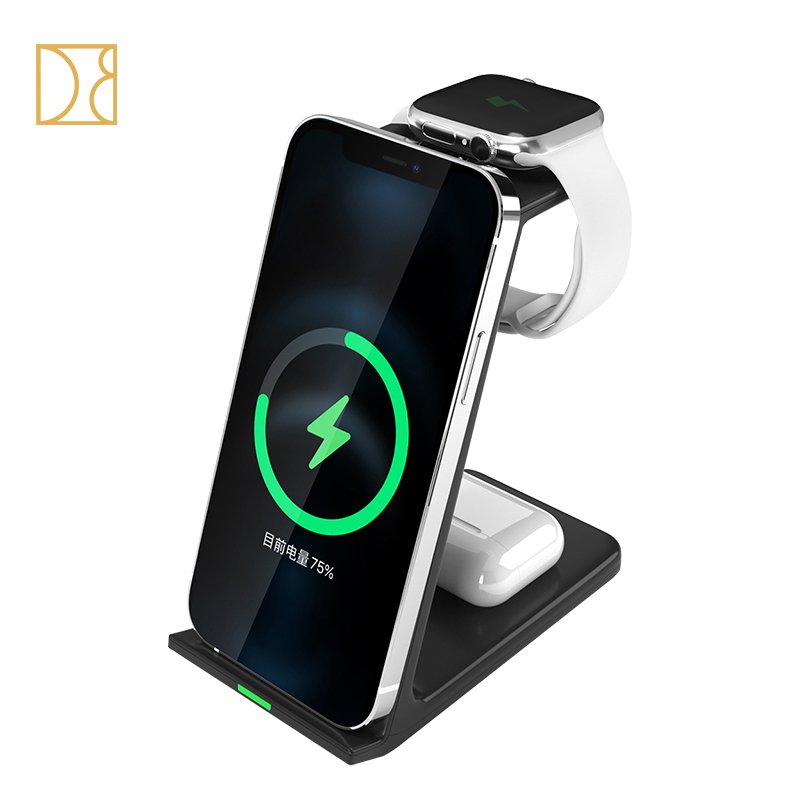 D8 Wireless Charger, 3 in 1 Wireless Charging Station, Fast Wireless Charger Stand for iPhone 15 14/13/12/Pro/Max/XS/XR/X/8/Plus
