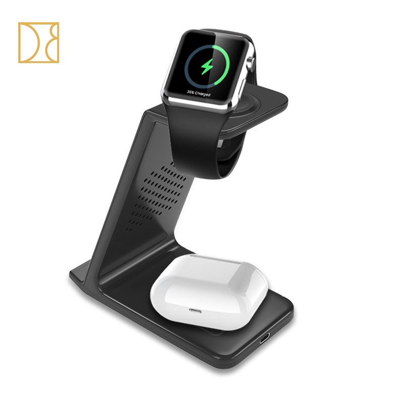 D8 Wireless Charger, 3 in 1 Wireless Charging Station, Fast Wireless Charger Stand for iPhone 15 14/13/12/Pro/Max/XS/XR/X/8/Plus