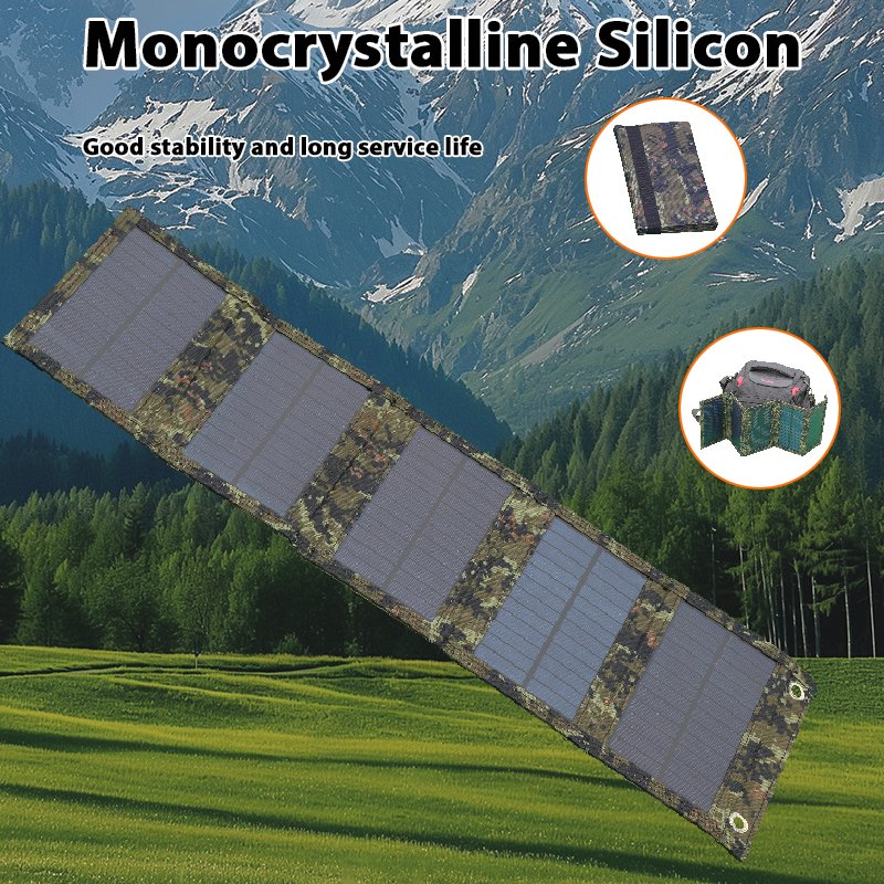 35W Solar panel Charging solar photovoltaic panel Outdoor emergency mobile power Solar folding pack