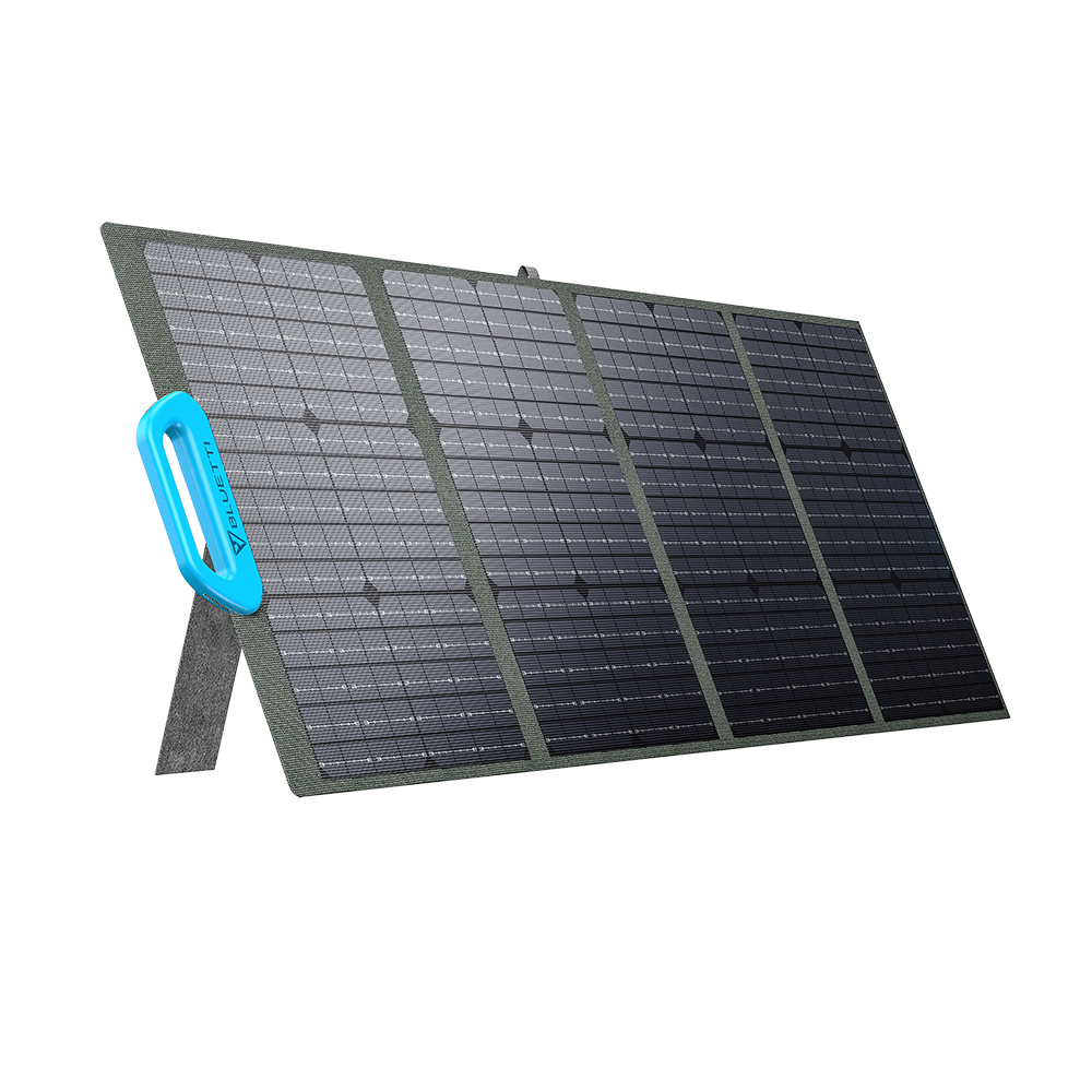 Bluetti Pv120 120w Foldable Portable Solar Panel Mobile Folding Outdoor Camping Monocrystalline Silicon Flexible All Black Kit