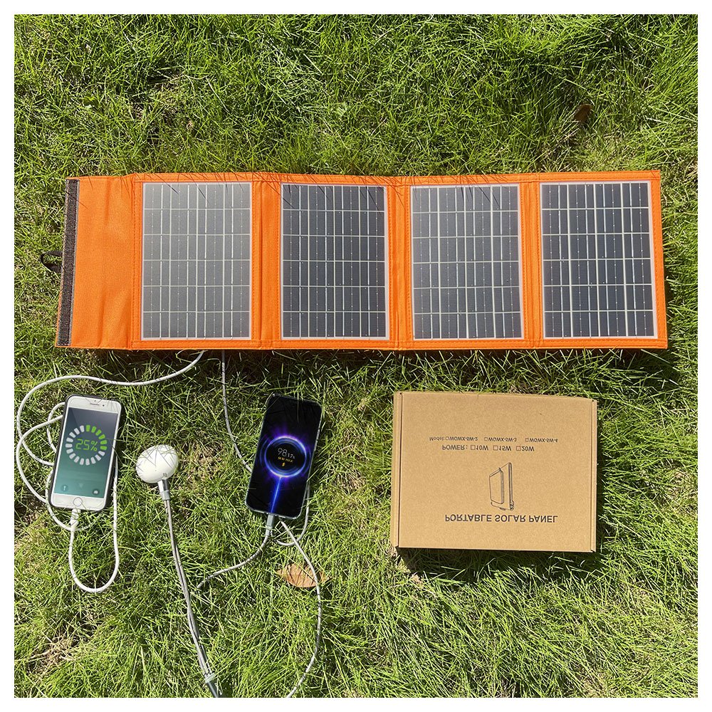 20W mini Portable Solar Charger Foldable with dual USB port in stock for hiking camping