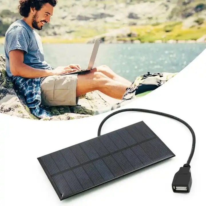Mini Solar Panel 5.5V Solar Charger Portable Solar Power Bank For Cellphone Outdoor Hiking Camping Lanterns