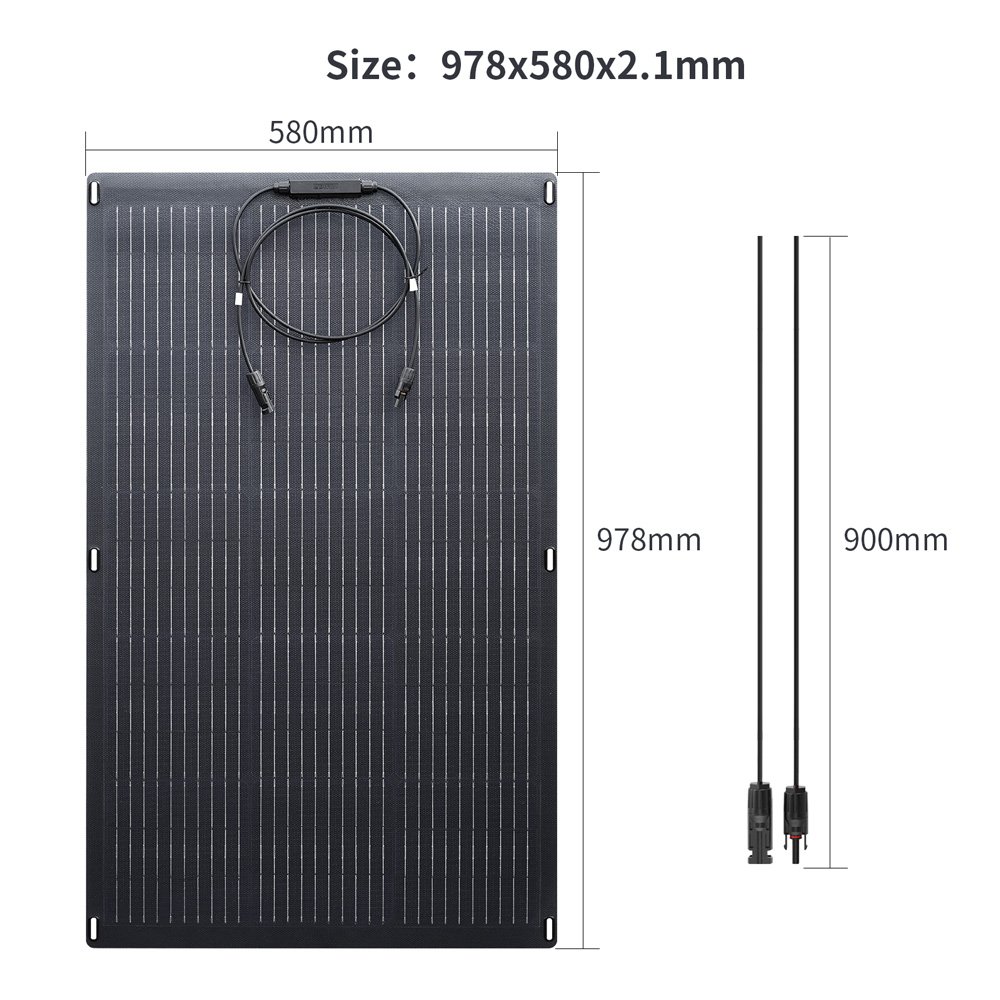 100W Flexible Solar Panel Kit with Charge Controller with High Efficiency 100W Flexible Solar Panel ETFE Solar Cell Kit