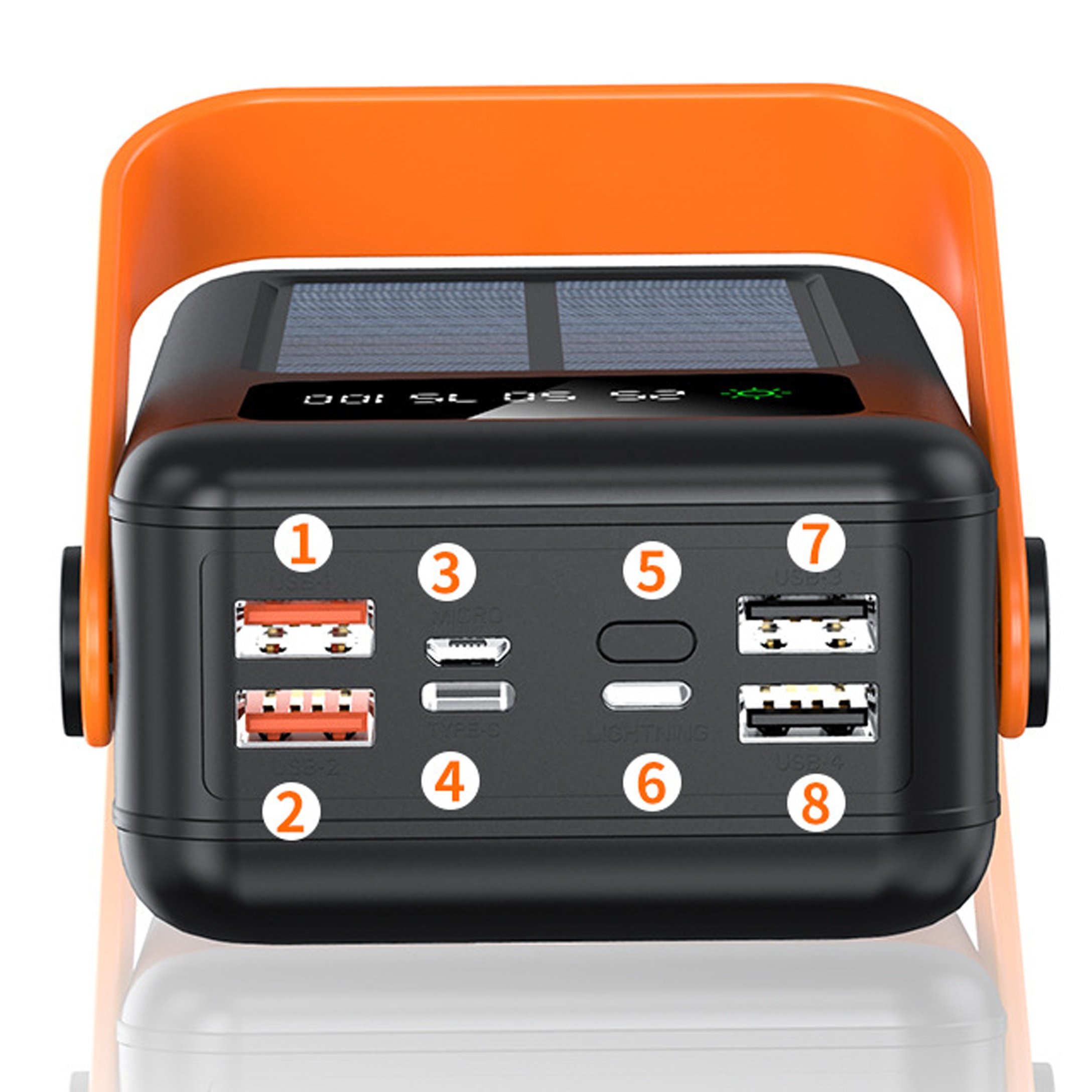 New Solar Charger Outdoor Traveling Super Large Capacity Portable Solar Power Bank 200000mAh