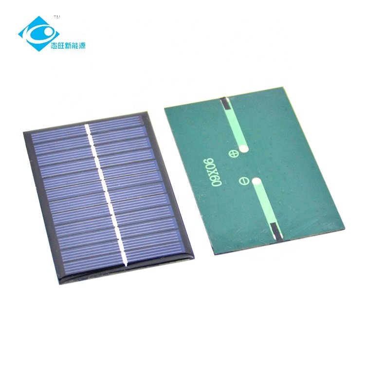 6V Lightweight Silicon Solar Panel Module ZW-9060-6V Poly Epoxy Sealed Solar Panel 0.65W Mini Solar Panels Power Charger