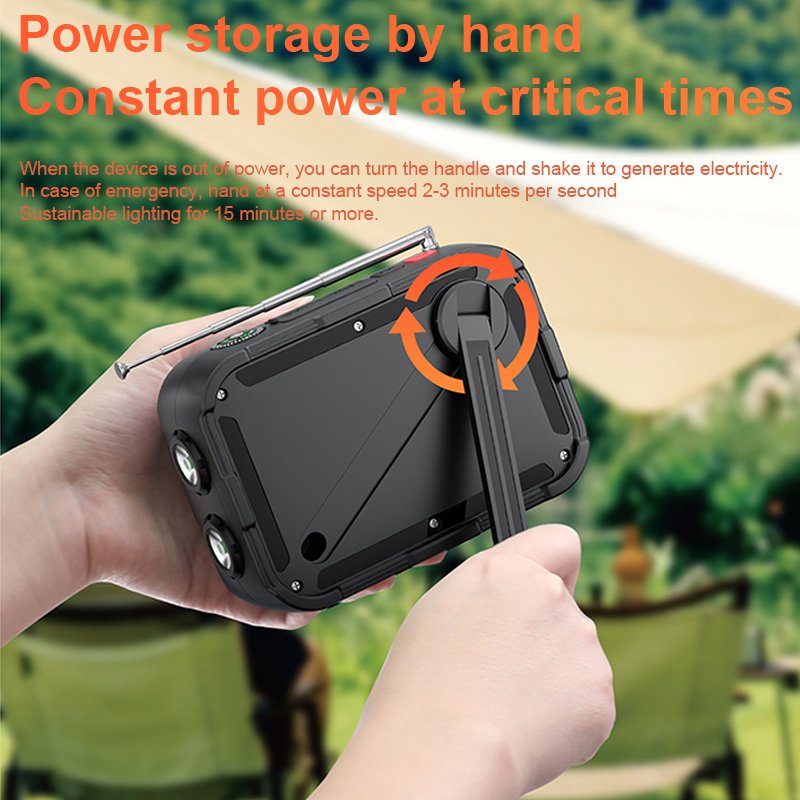Large Capacity 5000mah Portable Solar Power Bank Multifunctional Display Charging for Outdoor Emergency Mobile Charger