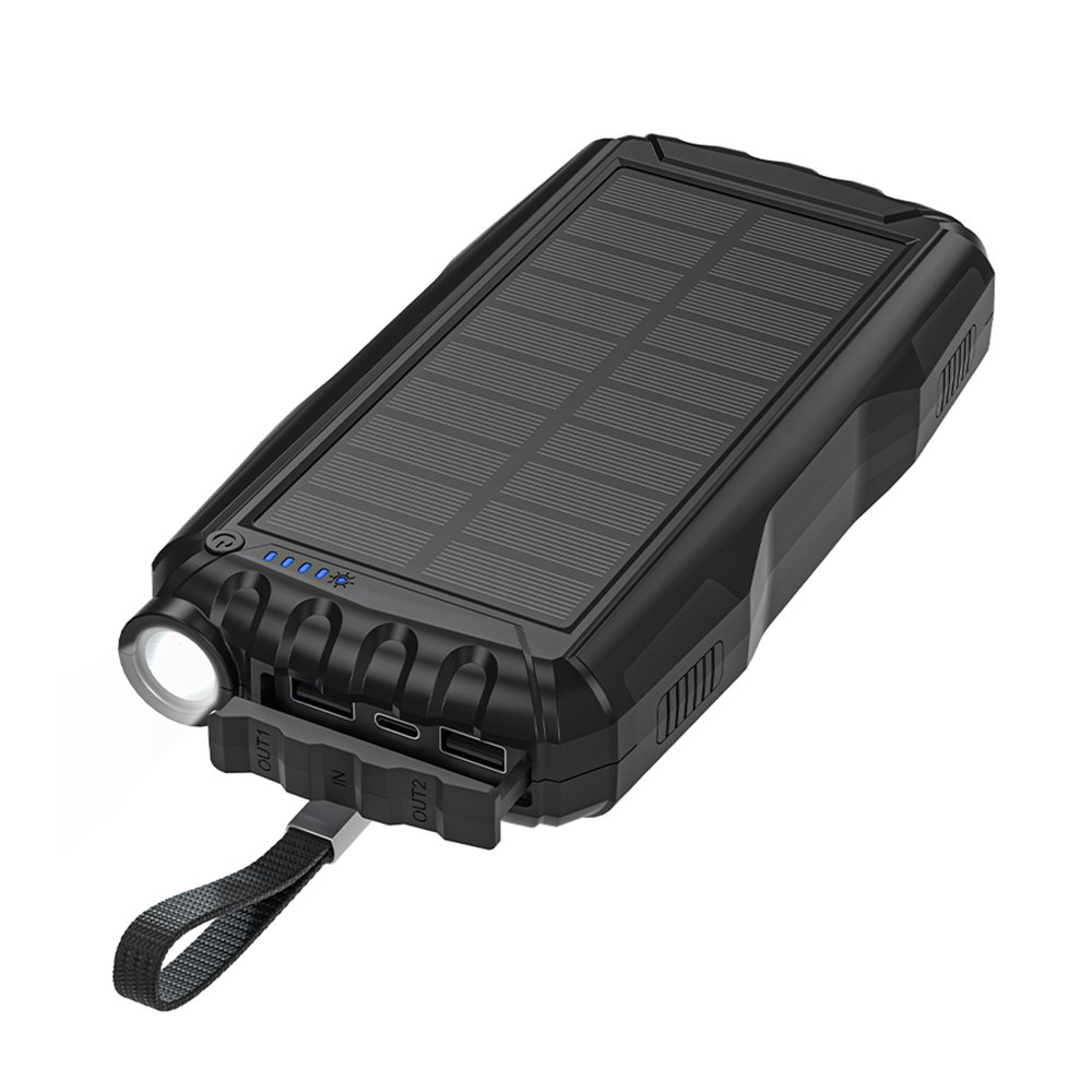 Maimi outdoor portable solar charger power bank 40000mah for mobile phone fast charge led flashlight waterproof solar powerbank