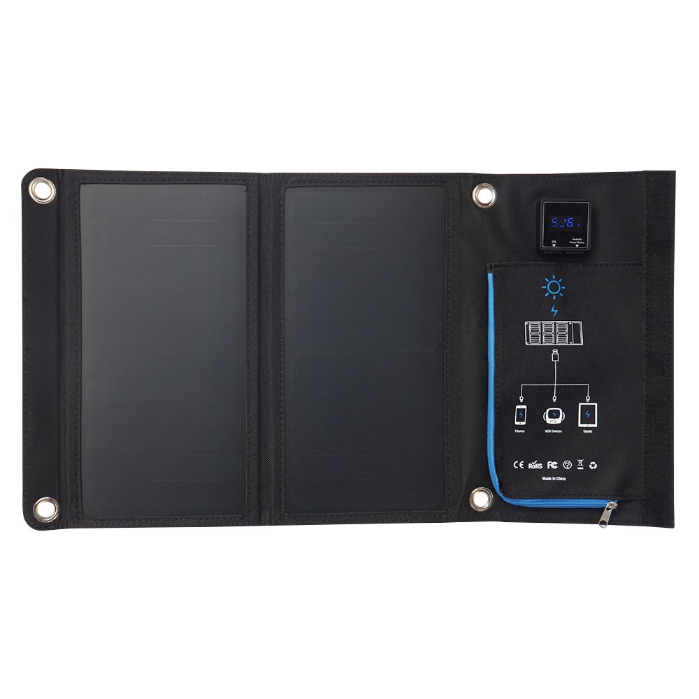 Folding solar charger 15W 2A Cell Phone Solar Charging Panel Portable mobile phone Solar charger bag