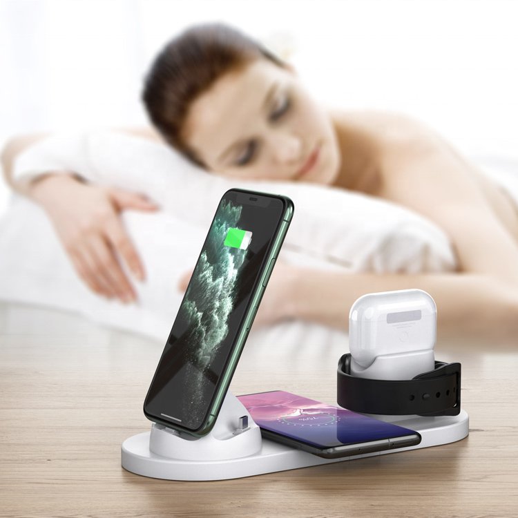 Custom logo 15W Wireless Charger Stand Magnetic Phone Charger 6 In 1 Wireless Charger For Iphone