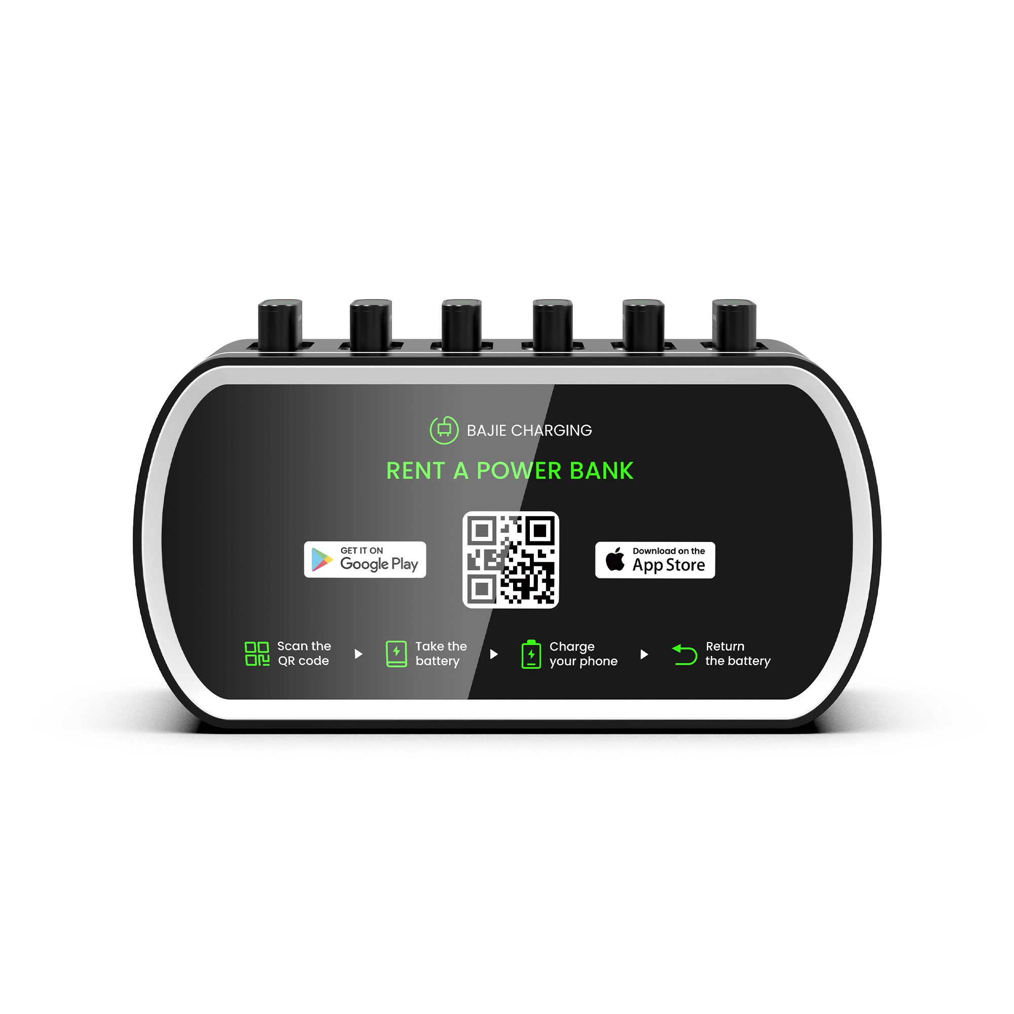 Mobile Phone Battery Charger shared powerbank station rental charging station power banks with quick charging
