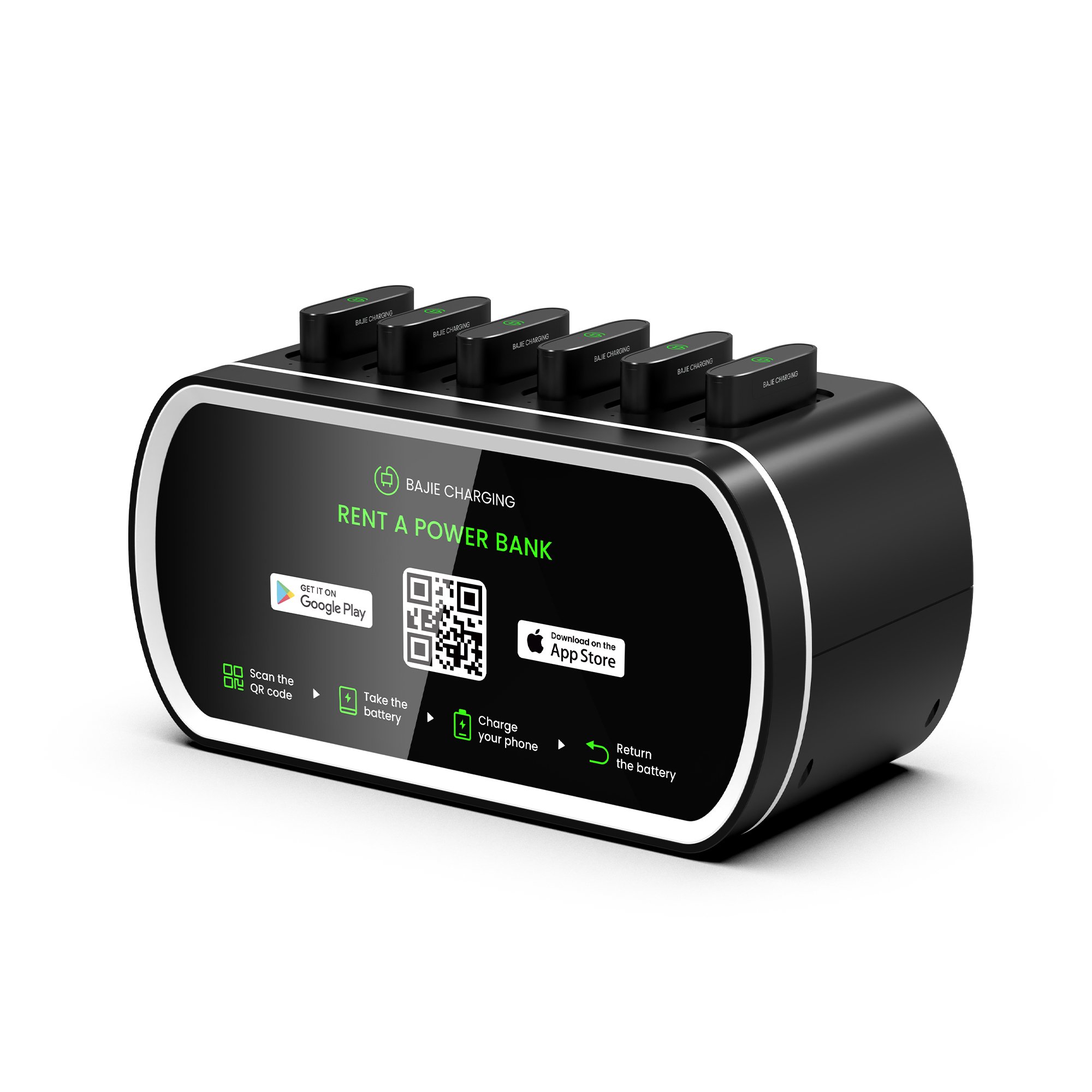 Mobile Phone Battery Charger shared powerbank station rental charging station power banks with quick charging