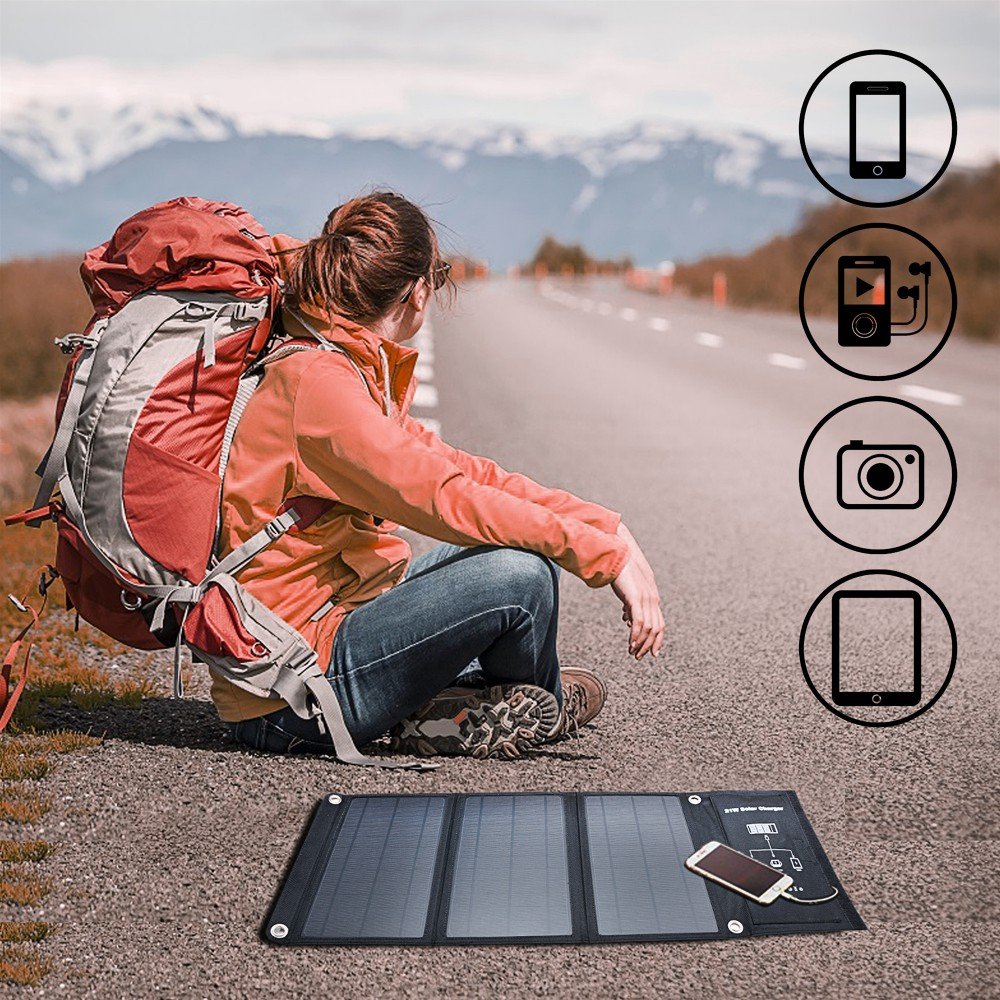 Foldable Solar Charger Portable Mobile Charger Phone Solar Panel Power Solar Charger For Cell Phone Laptop