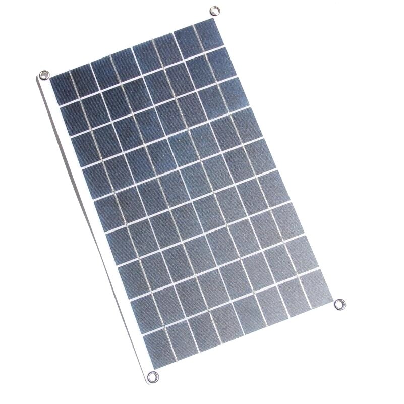 Portable Solar Charger Portable Flexible 16W 18V Solar Panel for 12V Car Battery Mobile Phone Charger with Double USB/DC Output