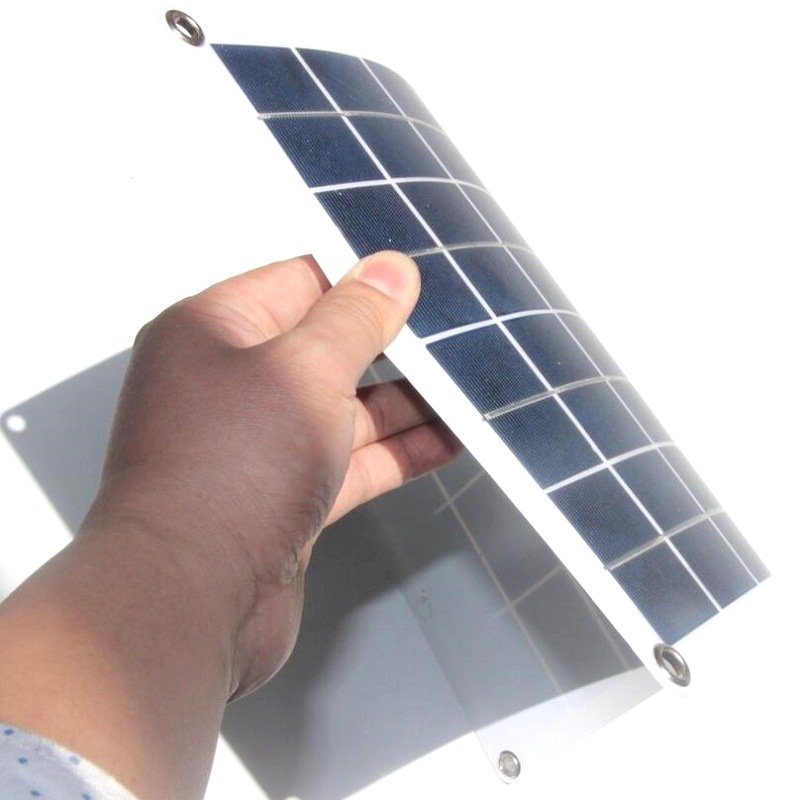 Portable Solar Charger Portable Flexible 16W 18V Solar Panel for 12V Car Battery Mobile Phone Charger with Double USB/DC Output