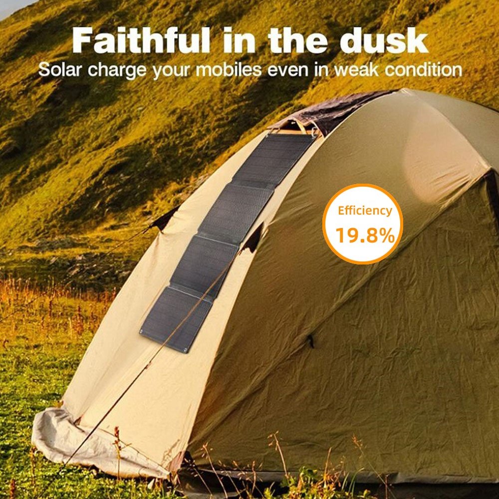 BUHESHUI Outdoor Waterproof Mobile Power ETFE Foldable Solar Panel Charger 30W