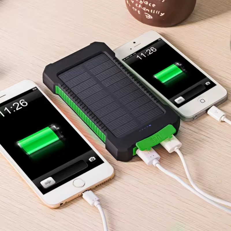 2024 Trend Products Outdoor Waterproof Solar Powerbank from 20000mah Powerful Power Bank Solar De Alta Capacidad