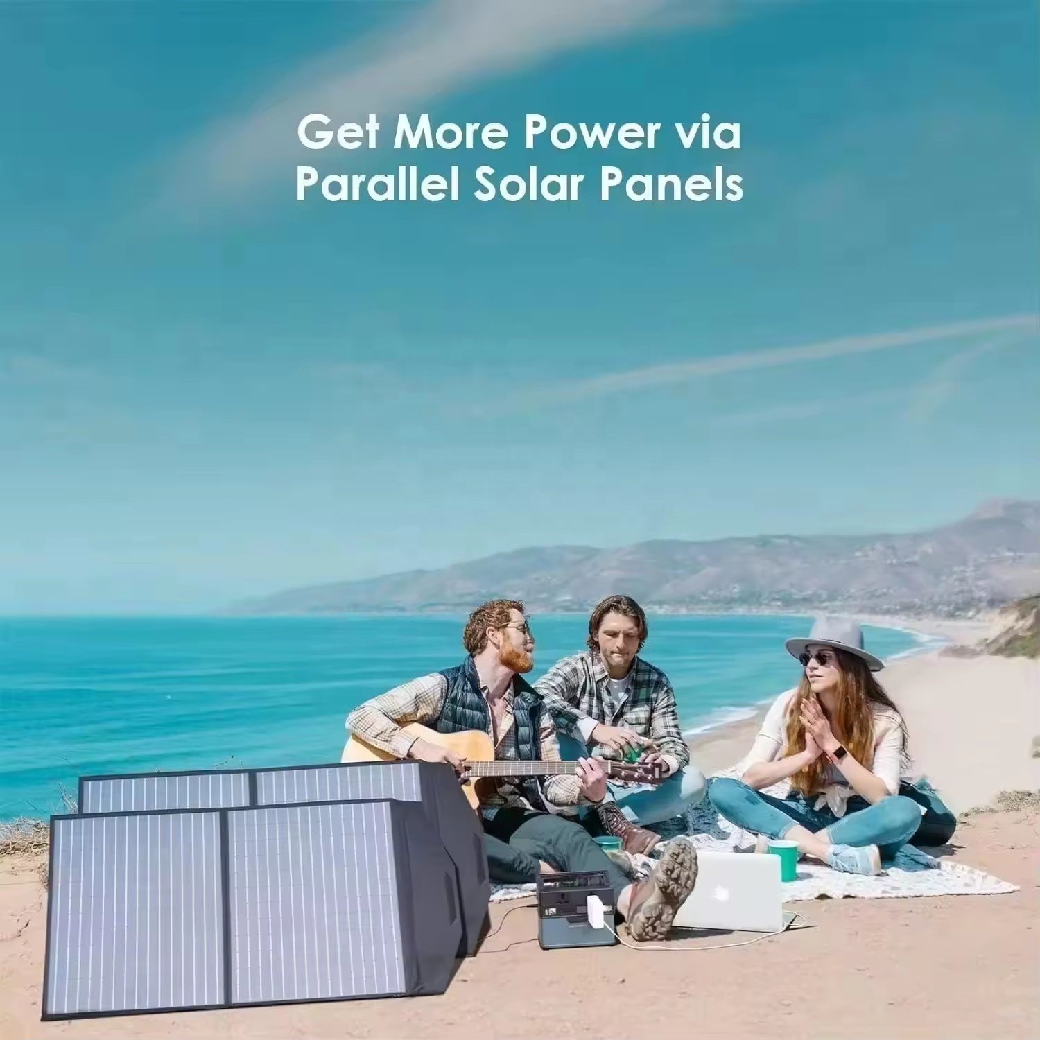 Mono 100W flexible solar panel Folding Portable Charge for LiFePO4 Home Backup Power Camping generator for battery