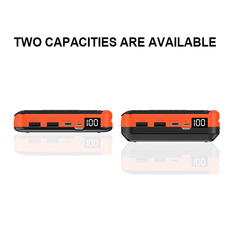 Outdoor portable lighting Solar charging Magnetic Wireless charging LED display screen High-capacity 20000mAh Power bank