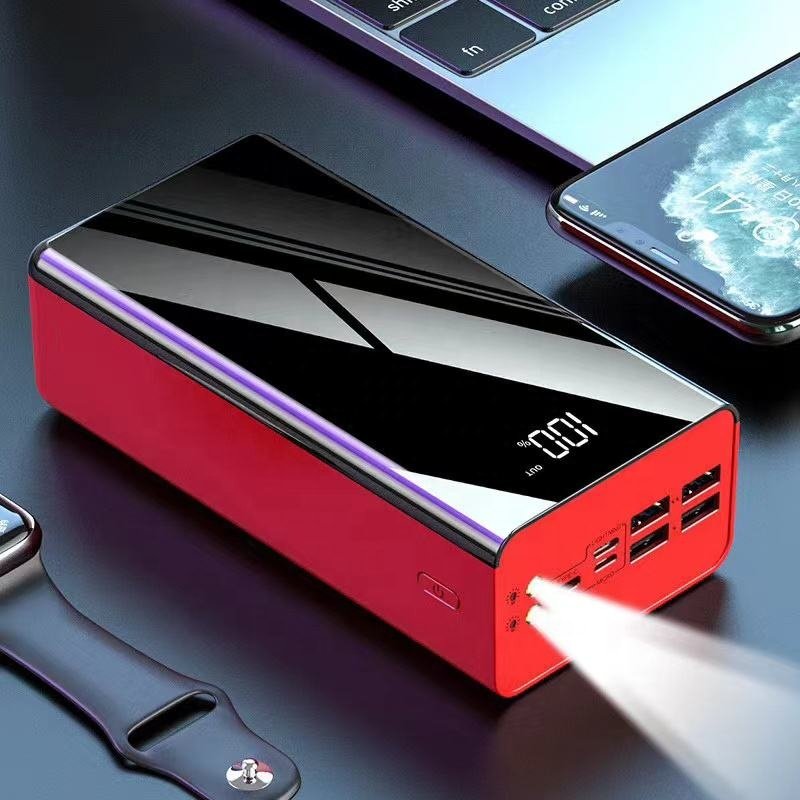 OEM Logo 50000mah Powerbank with Dual LED Lights Portable Super Capacity Charger with Large Display Charge Function