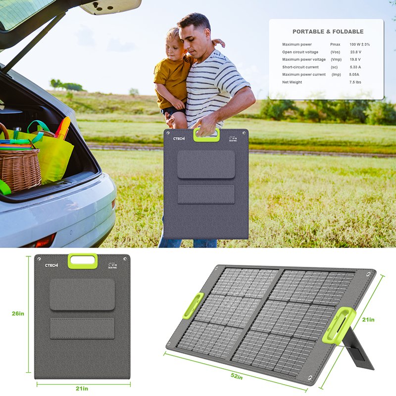 Local warehouse multifunctional high convert rate ultrathin waterproof folding quick charge solar panel charger 300 watts