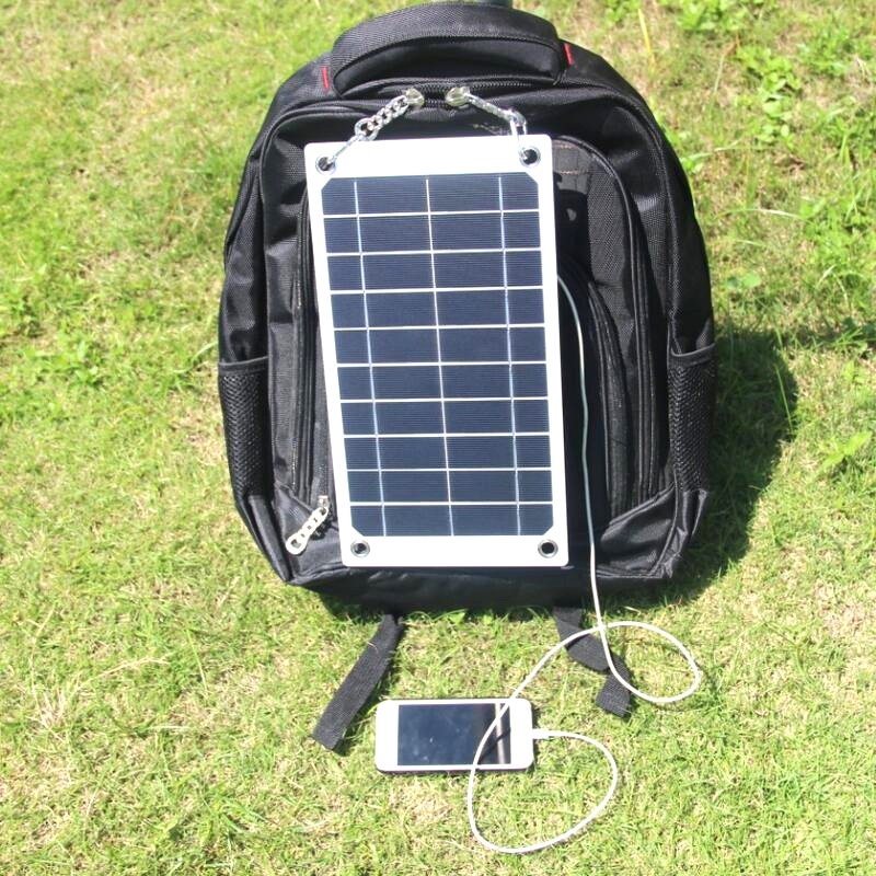BUHESHUI 5V 7.5W Portable Outdoor Safe Solar Panel Charger Compatible for Mobile Power Bank Semi-Flexible Solar Panel Charger