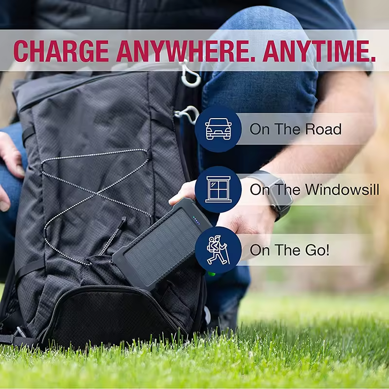 High-Efficient 10000mAh Solar Power Bank Charger 20000mAh Solar Charger Power Bank for Mobile Phones Tablet Electronics