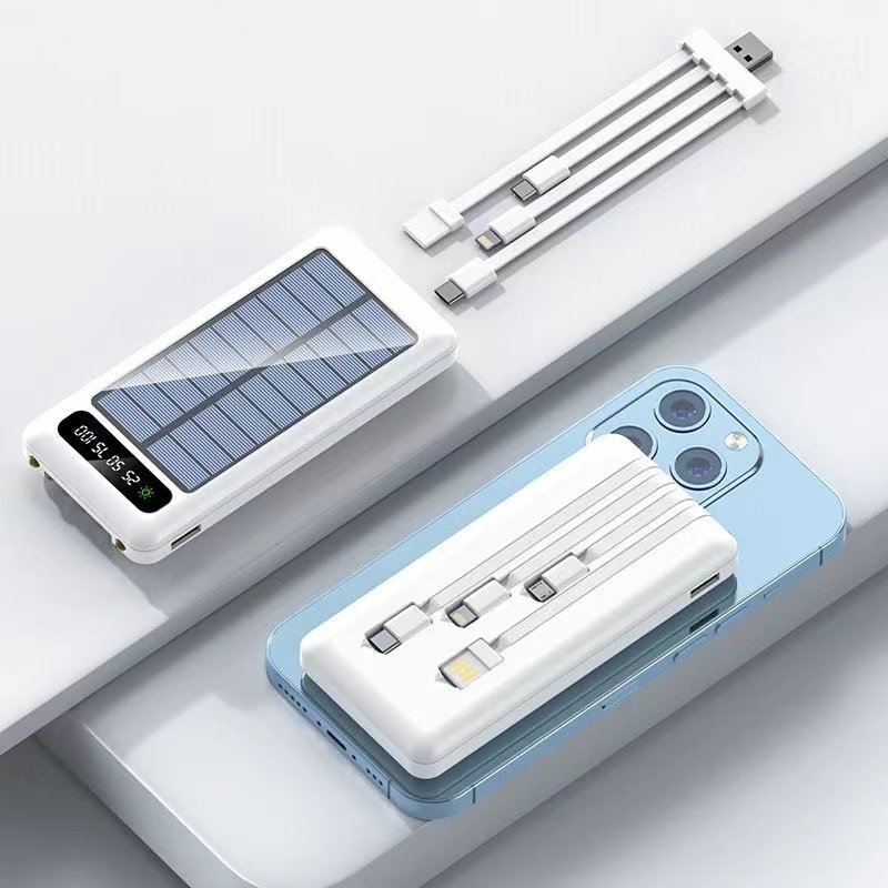 High-Efficient Solar Power Banks 2.4A Fast Quick Charging 10000mAh with LED light portable solar Power Bank charge for oraimo