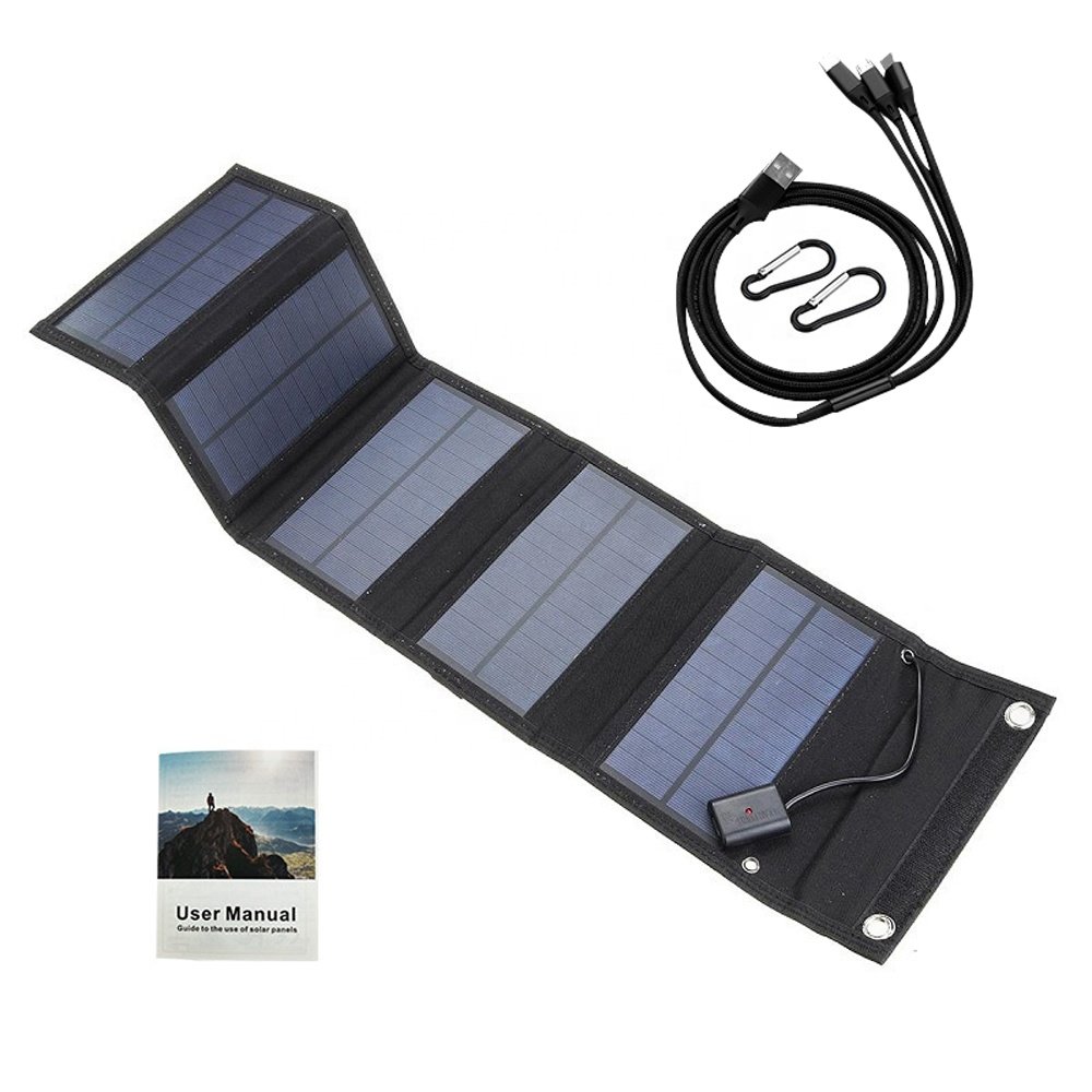 SMARAAD 50W Portable Foldable Solar Panels Usb 5v Outdoor Charging With USB Cable Mini Solar Panel