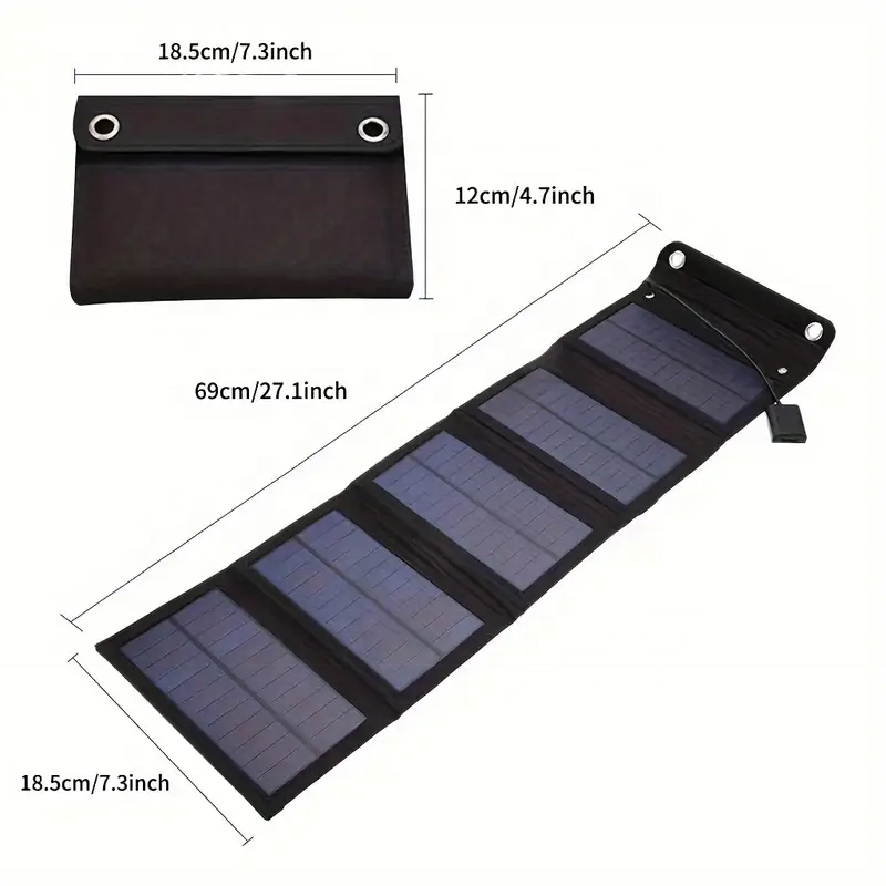 SMARAAD 50W Portable Foldable Solar Panels Usb 5v Outdoor Charging With USB Cable Mini Solar Panel