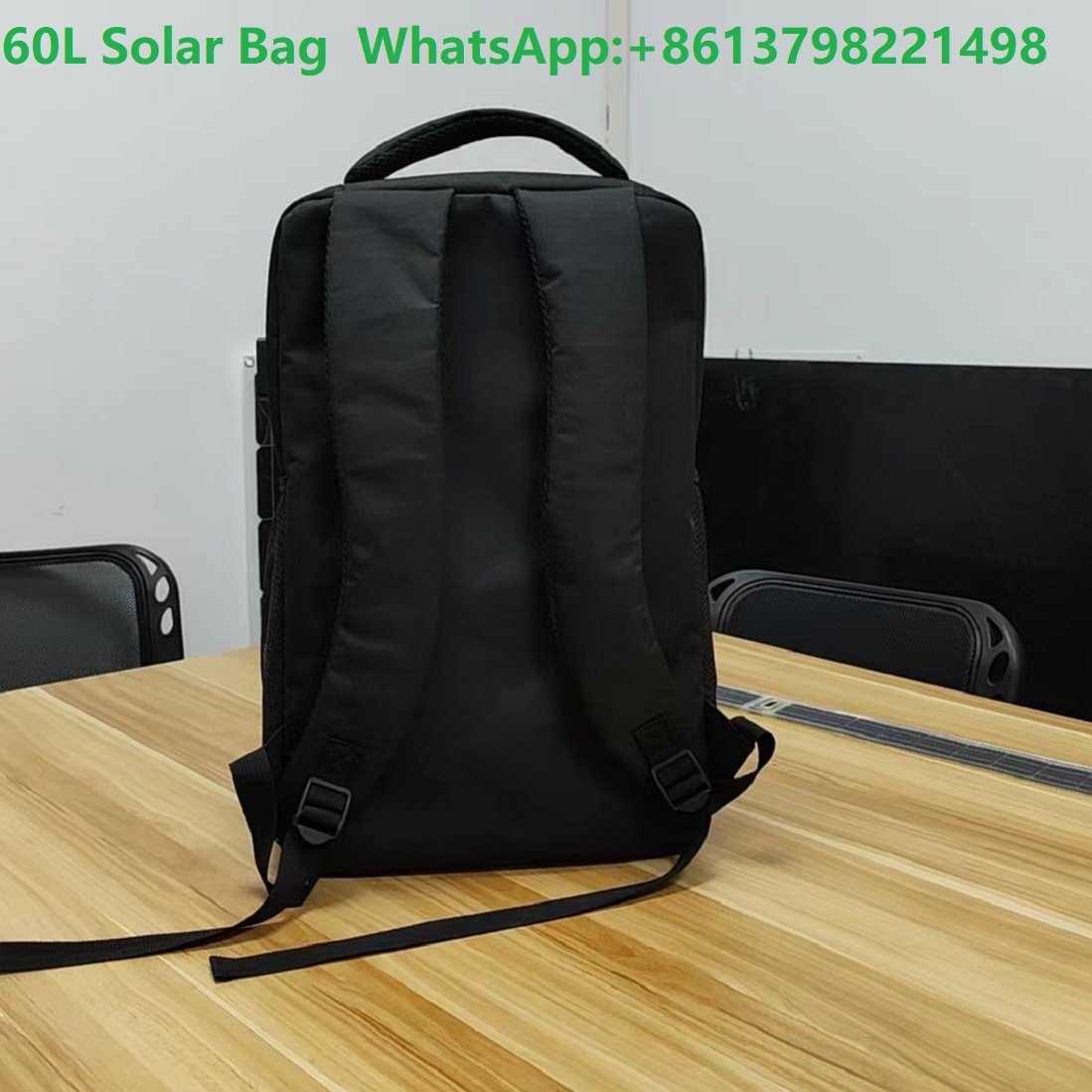 Stock 60L 15W Solar Bag DUAL USB for Charging the mobiles,Tablets, Laptops Lightweight with water-resistant zipper