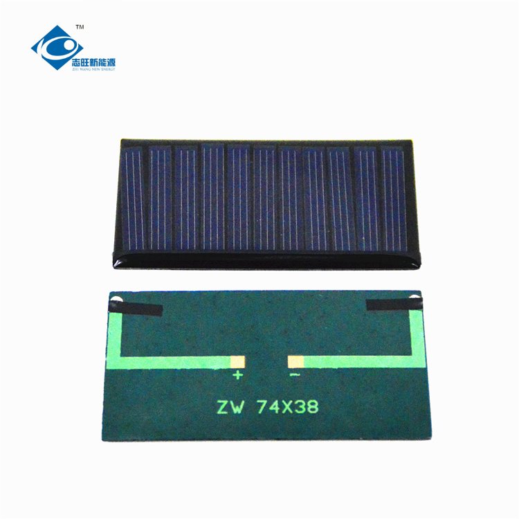 5.5V Epoxy Resin Solar Panel 0.35W Waterproof Mini Solar Panel ZW-7438 Portable Solar Mobile Panel Charger 60mA