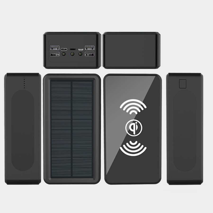 2024 Trending Solar Power Bank 50000 Mah 22.5W Fast Charging Solar 15W Wireless Pd 4 Usb Powerbanks
