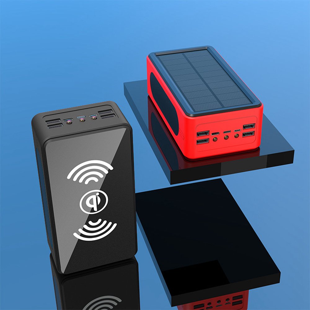 2024 Trending Solar Power Bank 50000 Mah 22.5W Fast Charging Solar 15W Wireless Pd 4 Usb Powerbanks