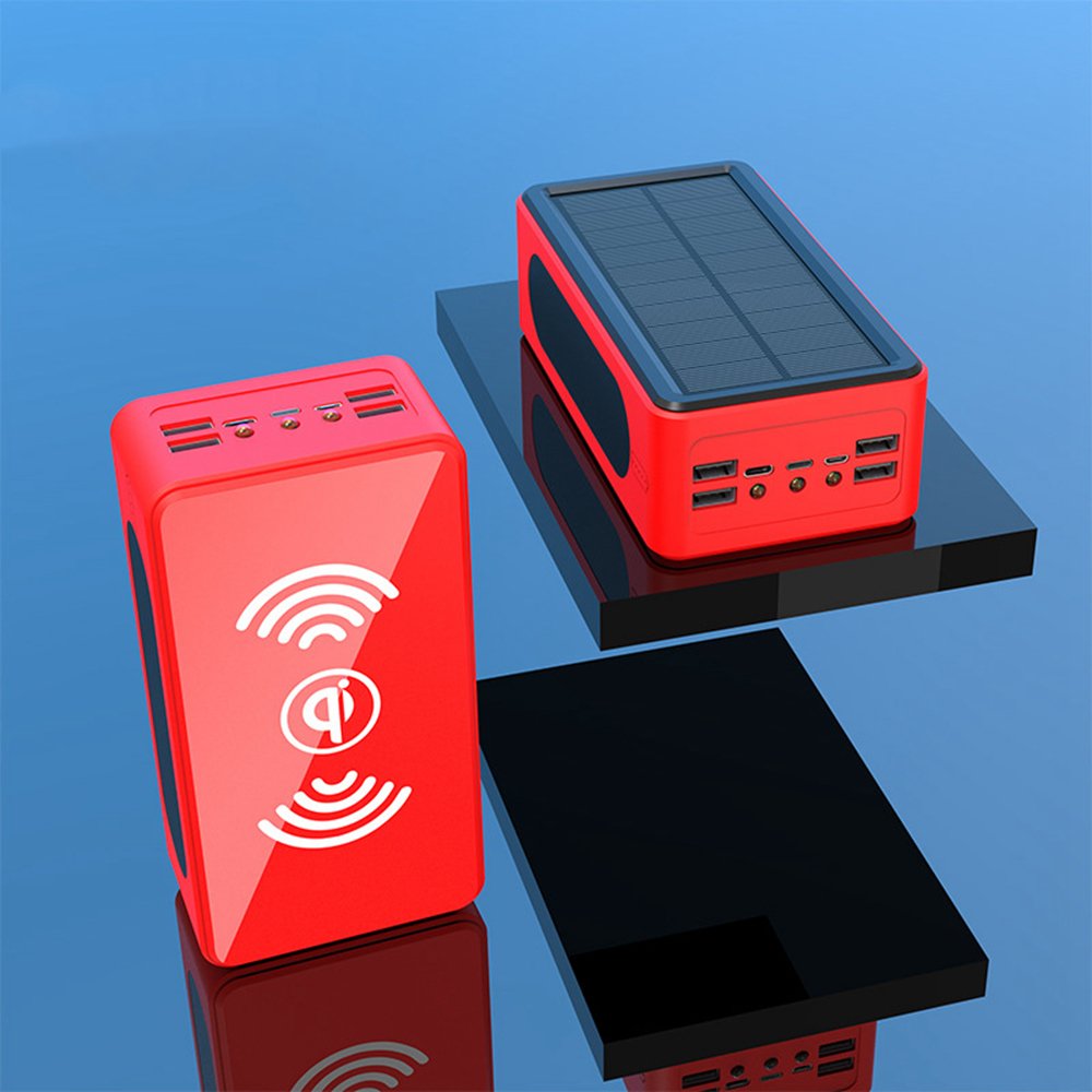 2024 Trending Solar Power Bank 50000 Mah 22.5W Fast Charging Solar 15W Wireless Pd 4 Usb Powerbanks