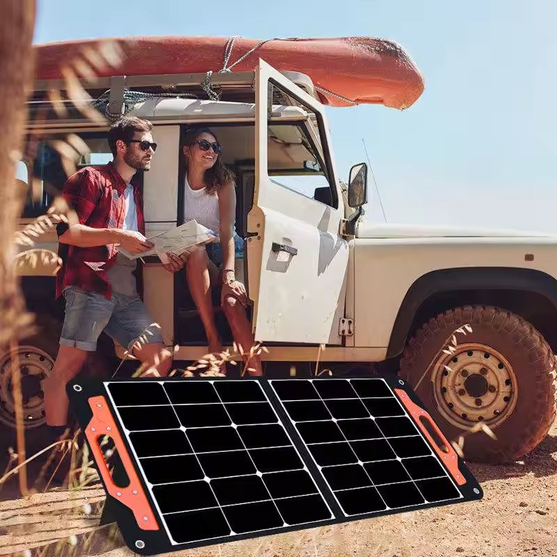 100W Mobiles Solar Panel Fast ebike Charger Mono Foldable Panels portable energy storage power supply solar panels for cycling