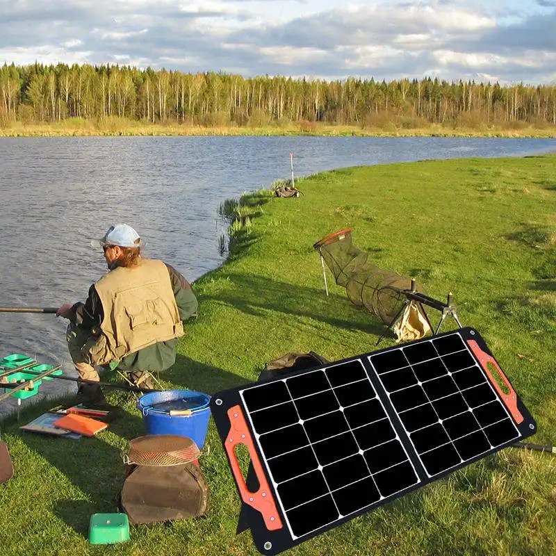 100W Mobiles Solar Panel Fast ebike Charger Mono Foldable Panels portable energy storage power supply solar panels for cycling