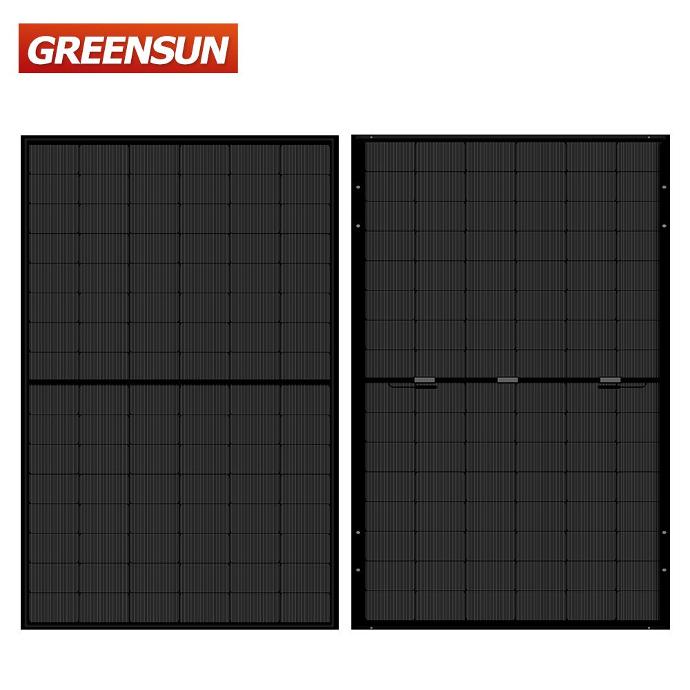 Greensun All black 450w 460w 470w 480w sun power mono half cell solar panel 1000w price 600 watt pv module