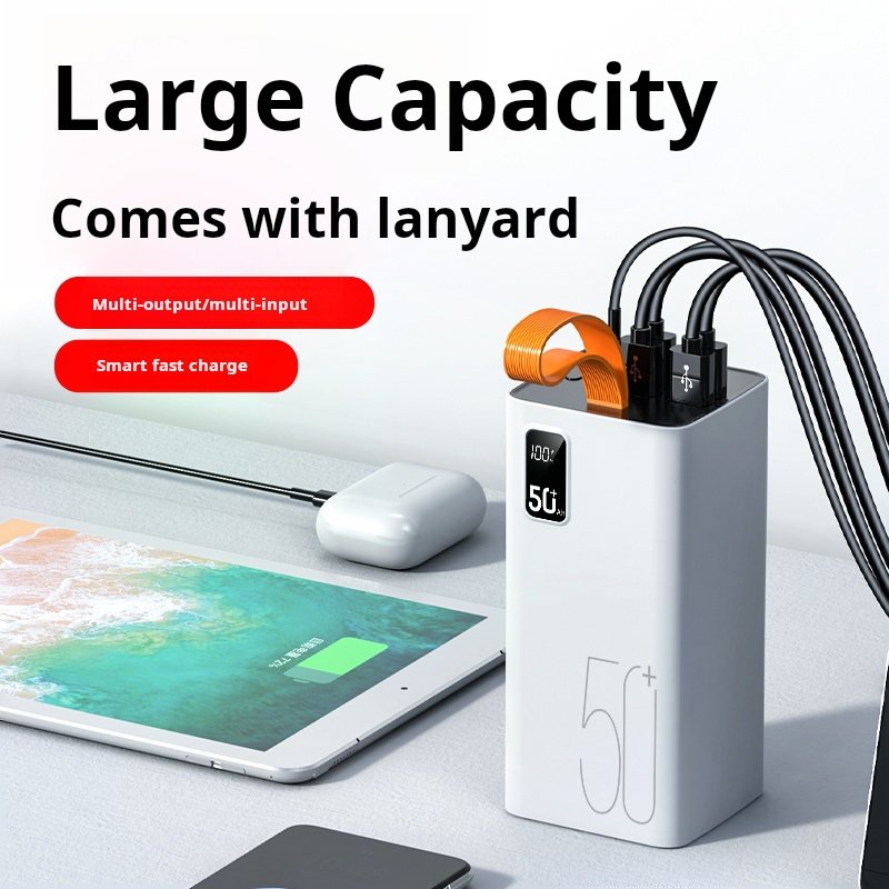 Charging Bank PD20W Two-way Fast Charge Power Bank Outdoor Mobile Power Large Capacity 50000ma Fast Charge 22.5W 50000mah CN;GUA