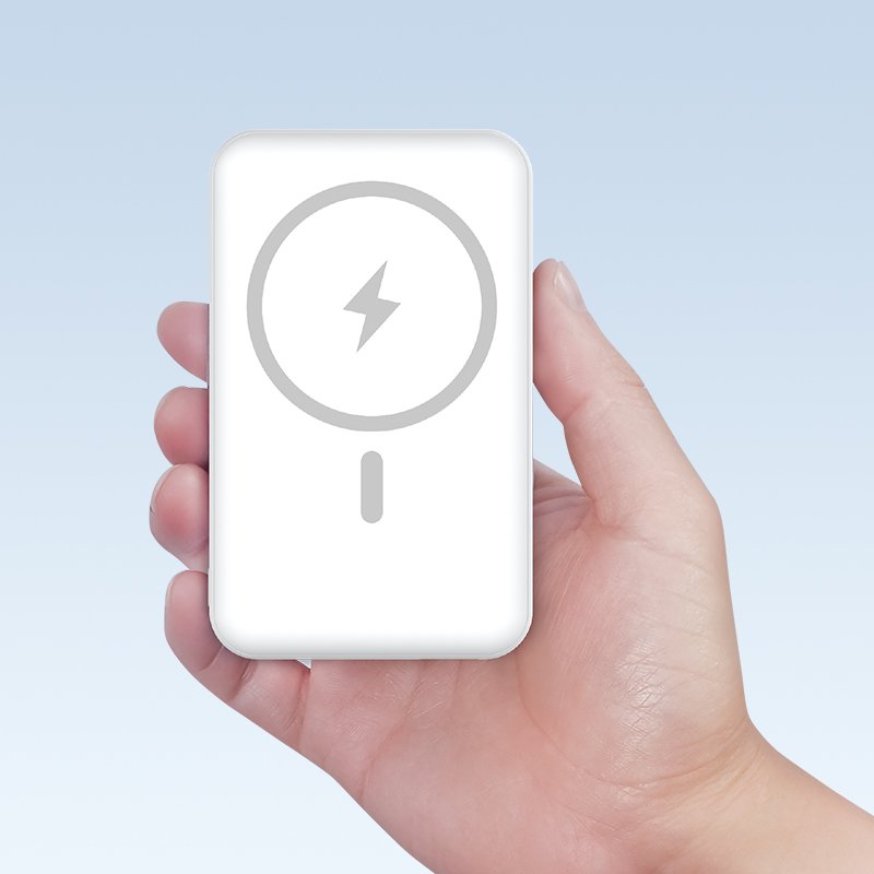 Bluetimes 5000mAh Ultra Compact Magnetic Power Bank, 10W Wireless Magnetic Charger, Magnetic Battery Pack